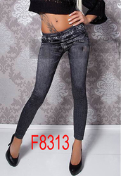 F8313-2000 тг Джинсовые черные легенсы